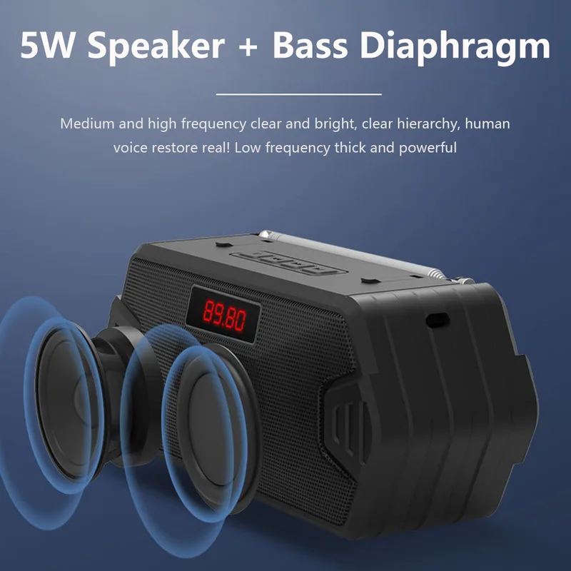 ZENX Portable Wireless Speaker Bt-compatible Outdoor USB Speakers With FM Radio Receiver AUX TF MP3 Loudspeaker For Phone PC